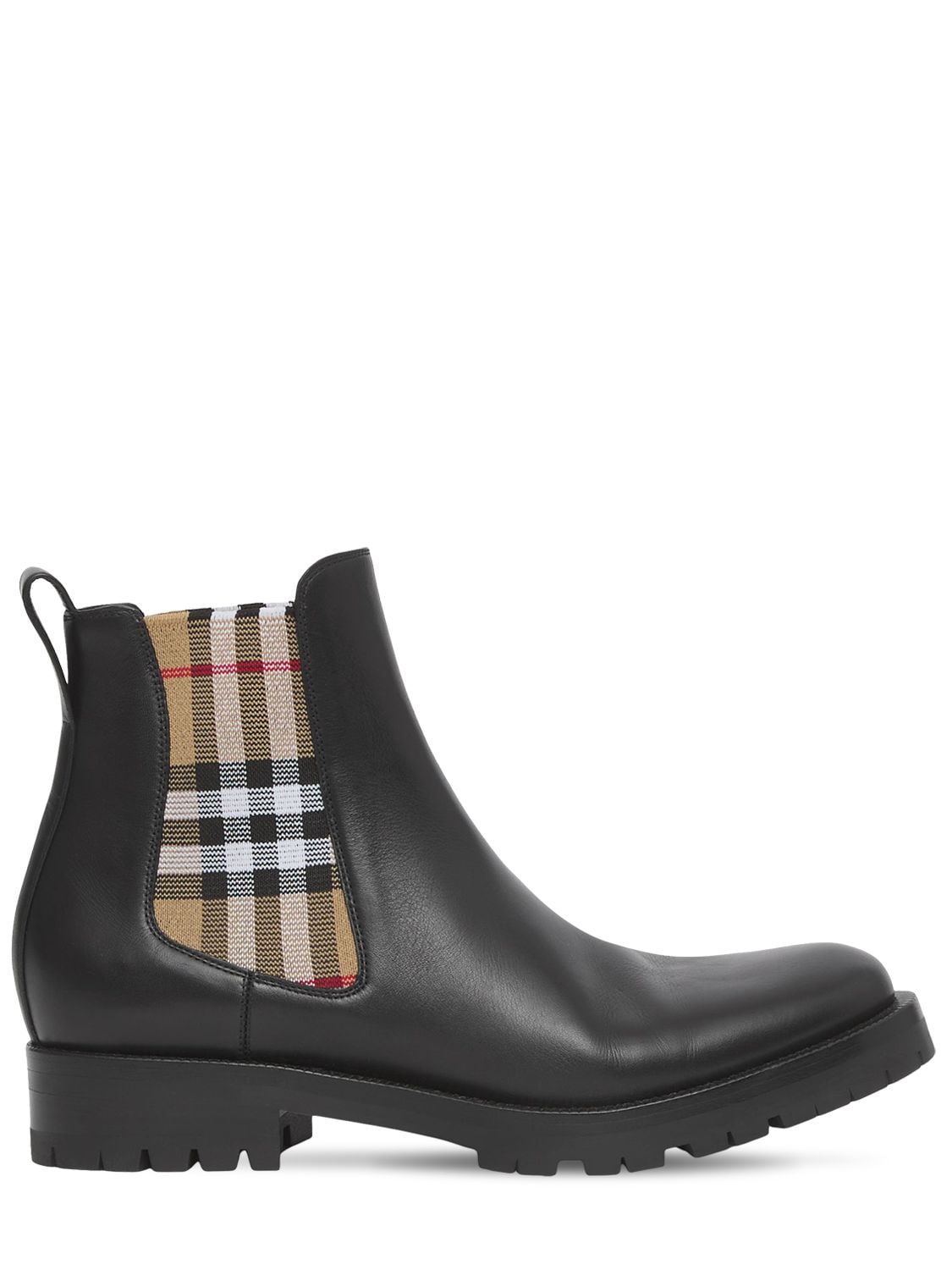 Shop Burberry 20mm Allostock Leather Ankle Boots In Black