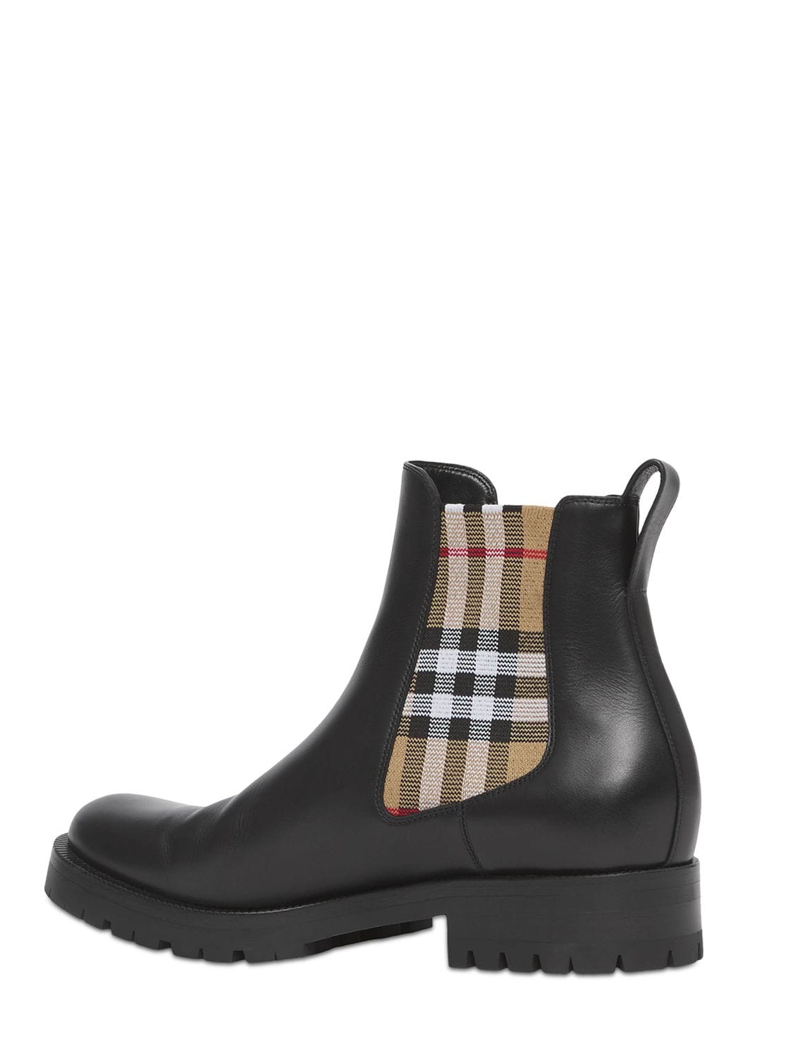 Shop Burberry 20mm Allostock Leather Ankle Boots In Black