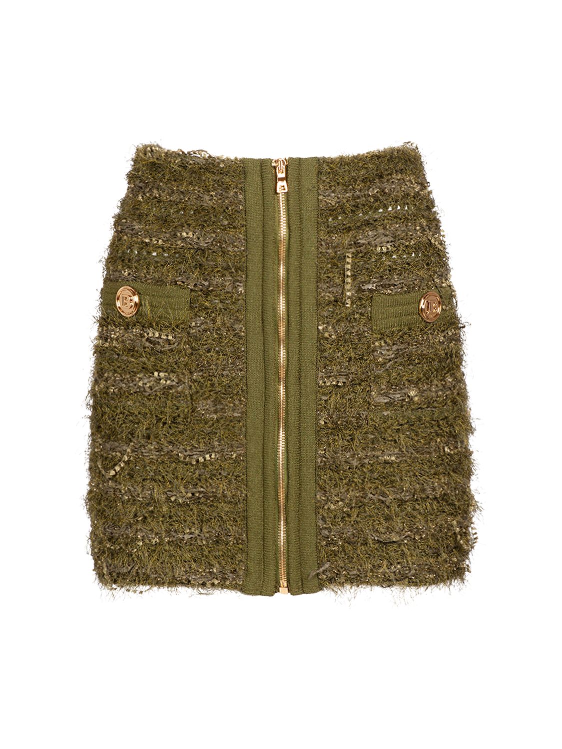 tweed zipper skirt