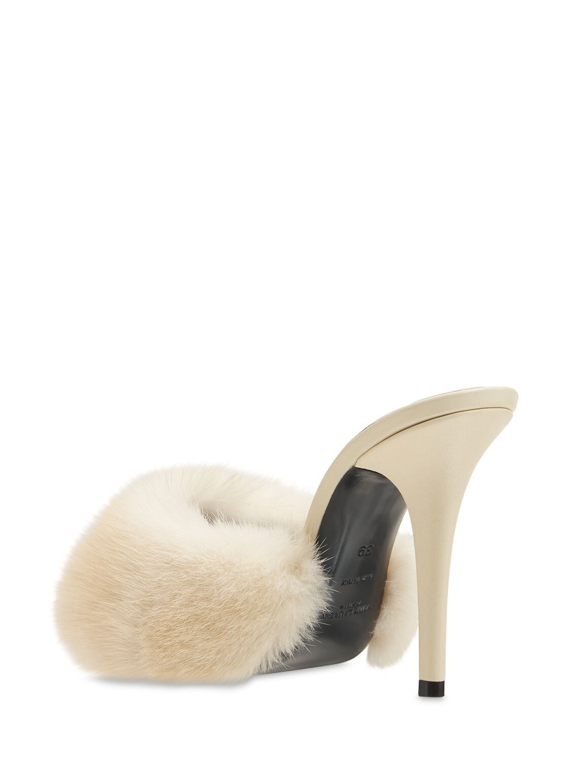 saint laurent fur mules