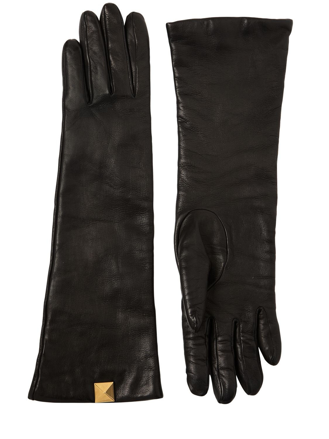 VALENTINO GARAVANI ROMAN STUD LEATHER GLOVES,74IG6Z029-ME5P0