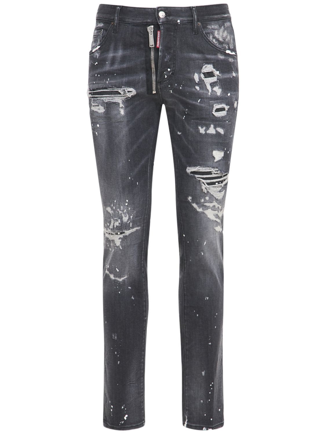 Dsquared2 - 18cm cool guy cotton denim jeans - Black | Luisaviaroma