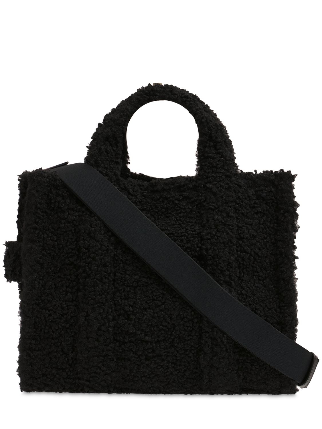 Shop Marc Jacobs (the) Medium Faux Teddy Tote Bag In Black