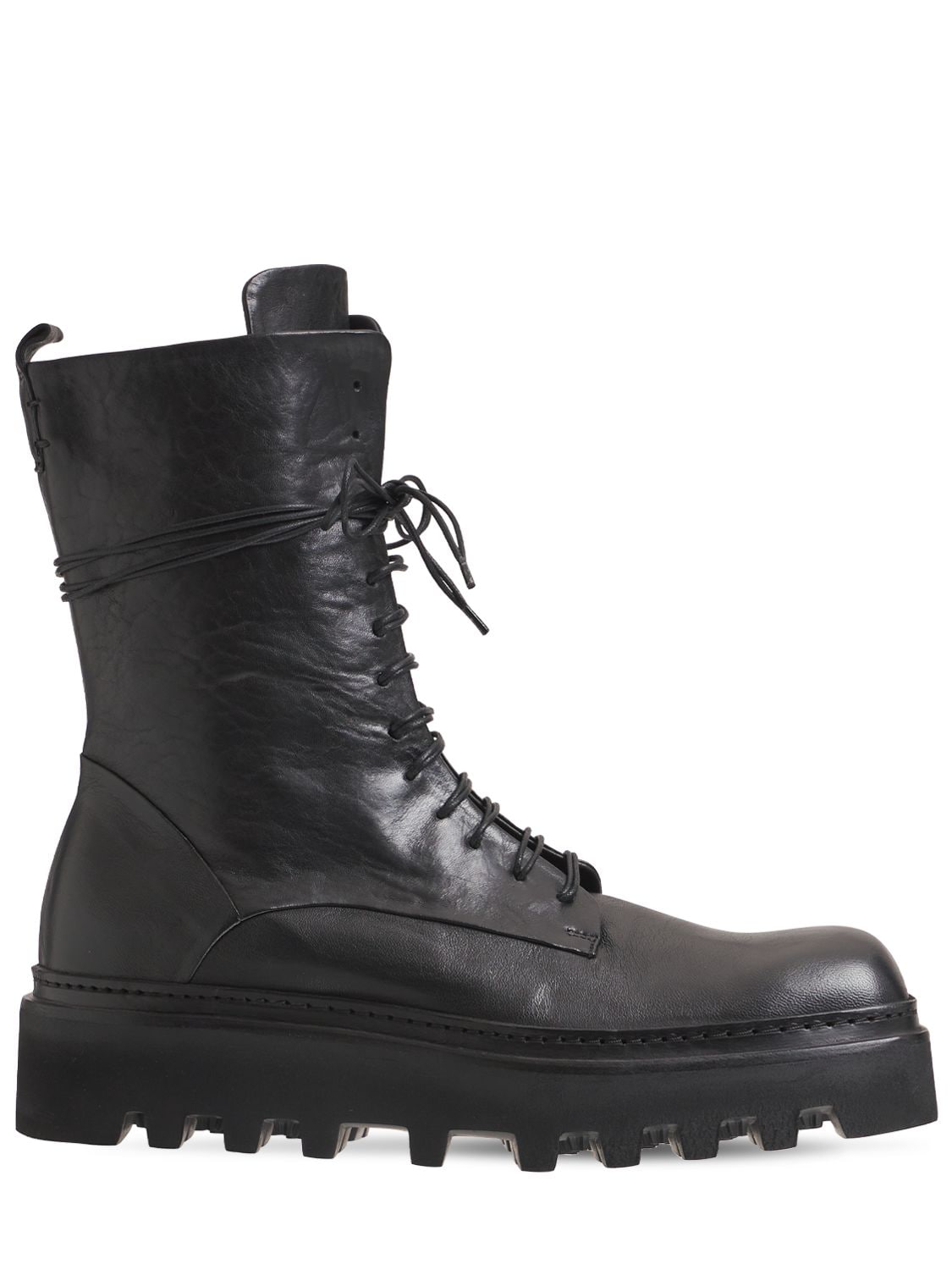 Ernesto Dolani Walter Leather Combat Boots In Black