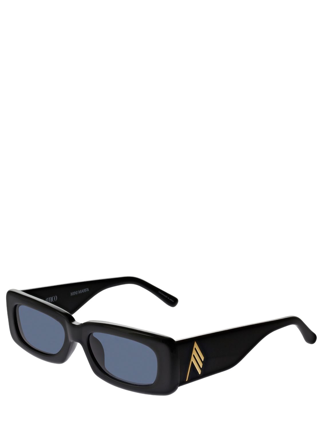 Shop Attico Mini Marfa Square Bio Acetate Sunglasses In Black,grey