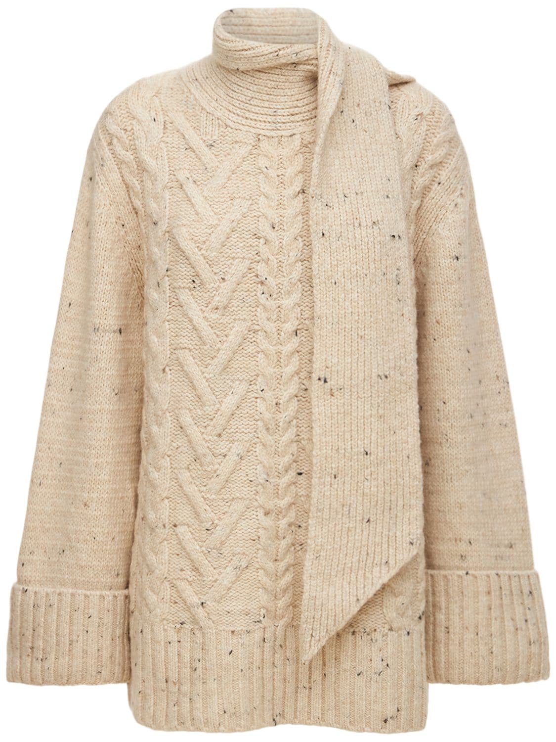 ganni cable knit cardigan