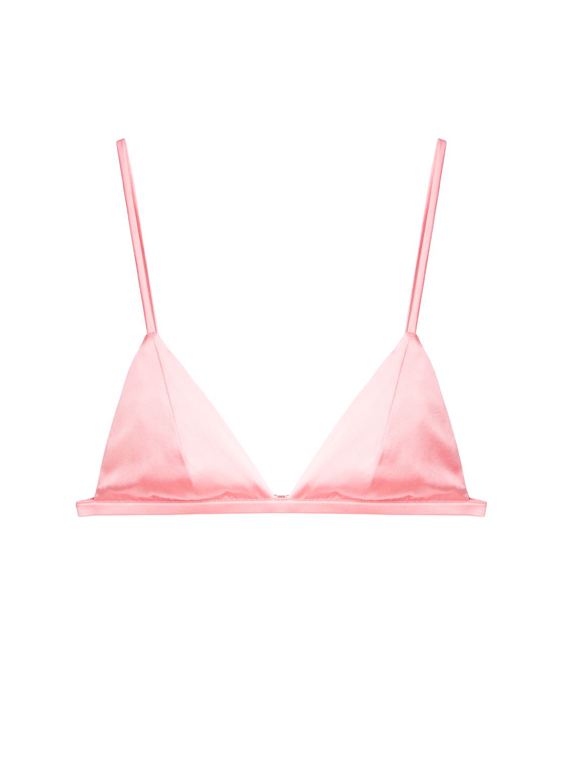 FLEUR DU MAL LUXE TRIANGLE SILK SATIN BRA,74IGFK006-MDYZMG2