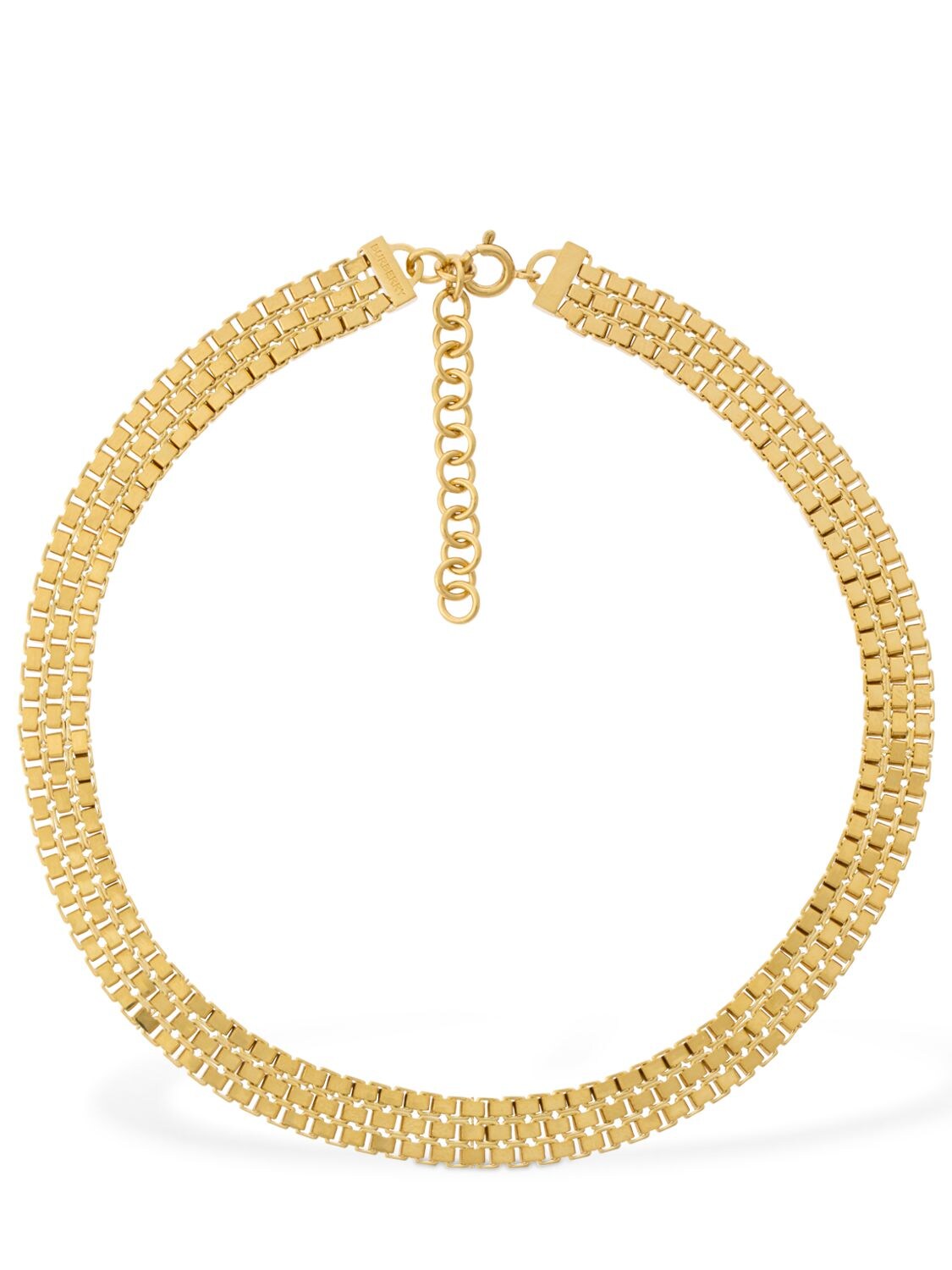 Burberry Square Chain Collar Necklace In Gold