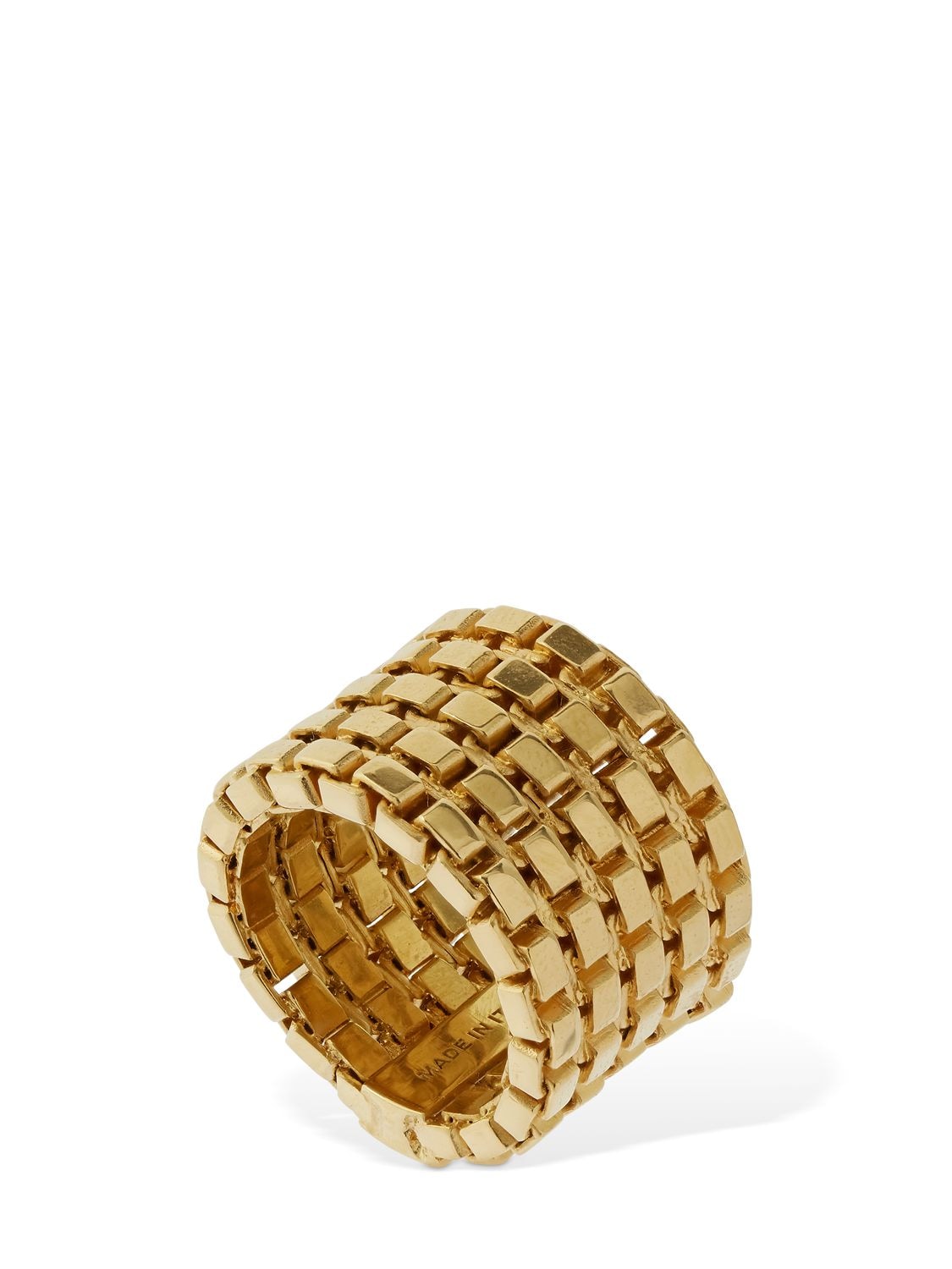 Burberry Gold-plated Chain-link Ring In Light Gold | ModeSens