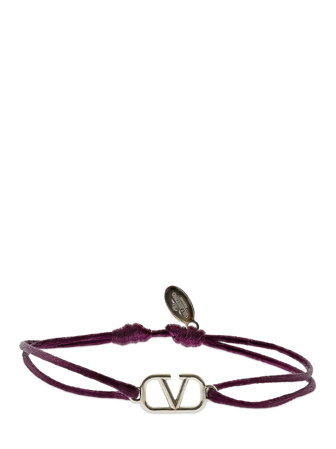 Valentino Garavani V Logo Slim Bracelet In Cayenne