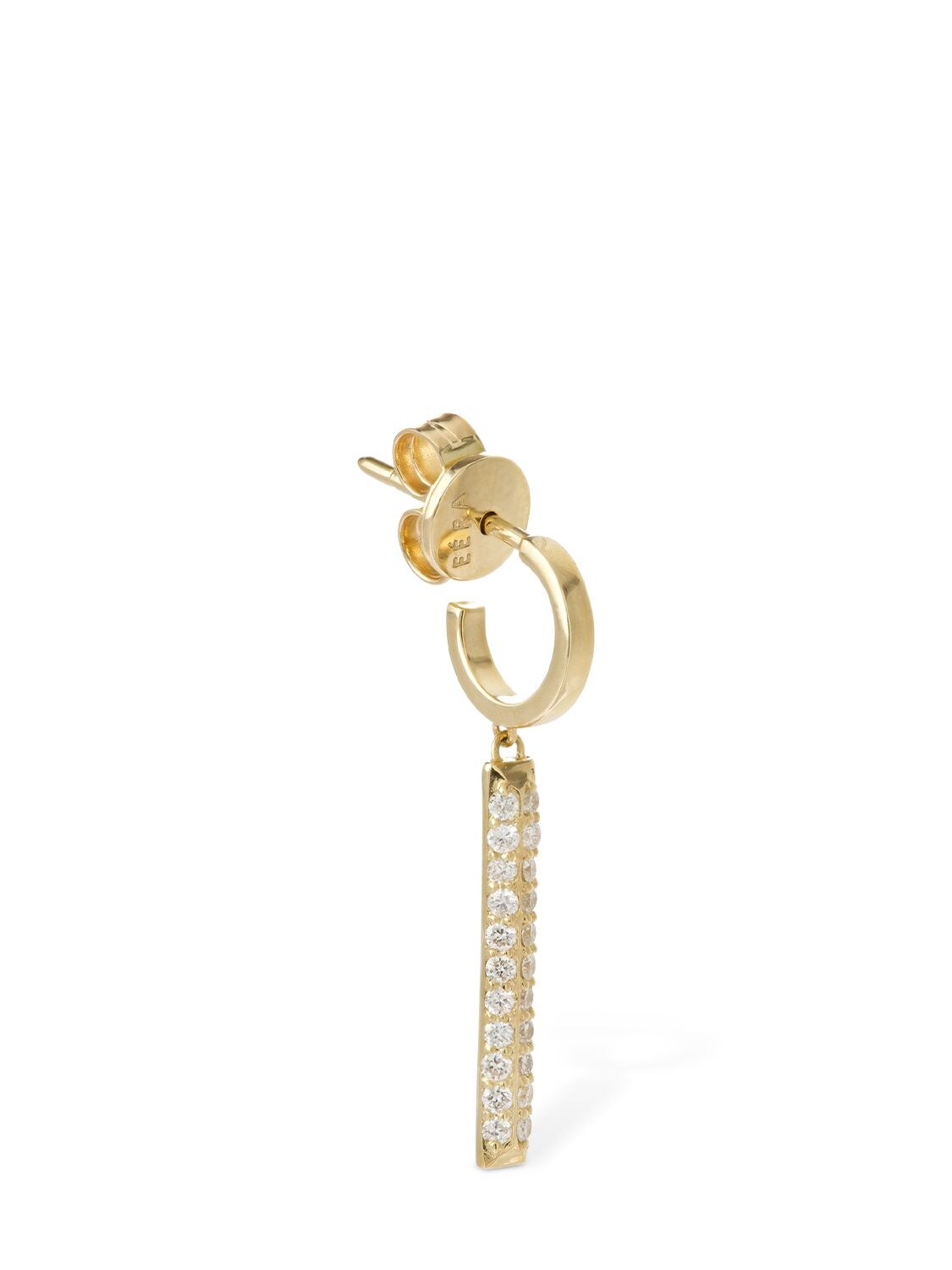 Shop Eéra Mini Eéra 18kt Gold Drop Mono Earring In Gold,crystal