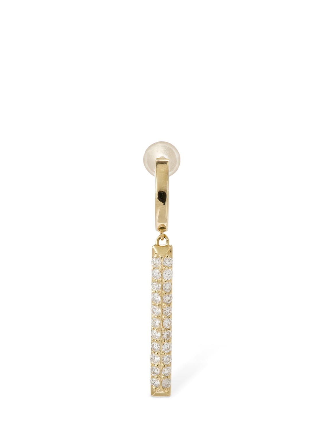 Eéra Mini Eéra 18kt Gold Drop Mono Earring In Gold,crystal