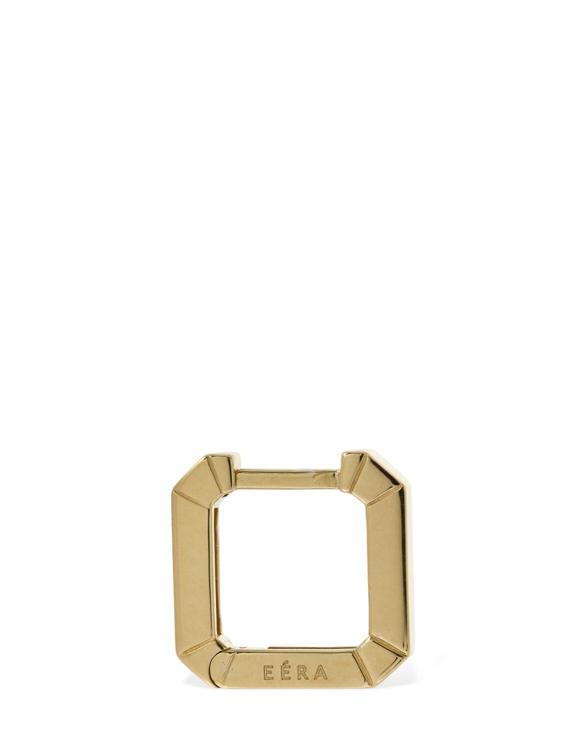 Shop Eéra Mini Eéra 18kt Gold Square Mono Earring