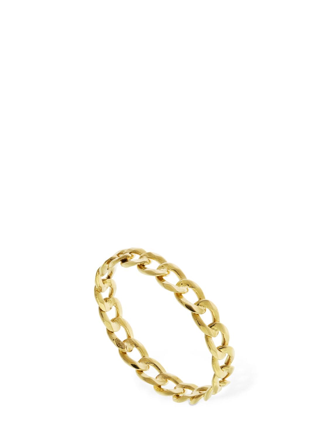 Ag 18kt Gold Chain Band Ring