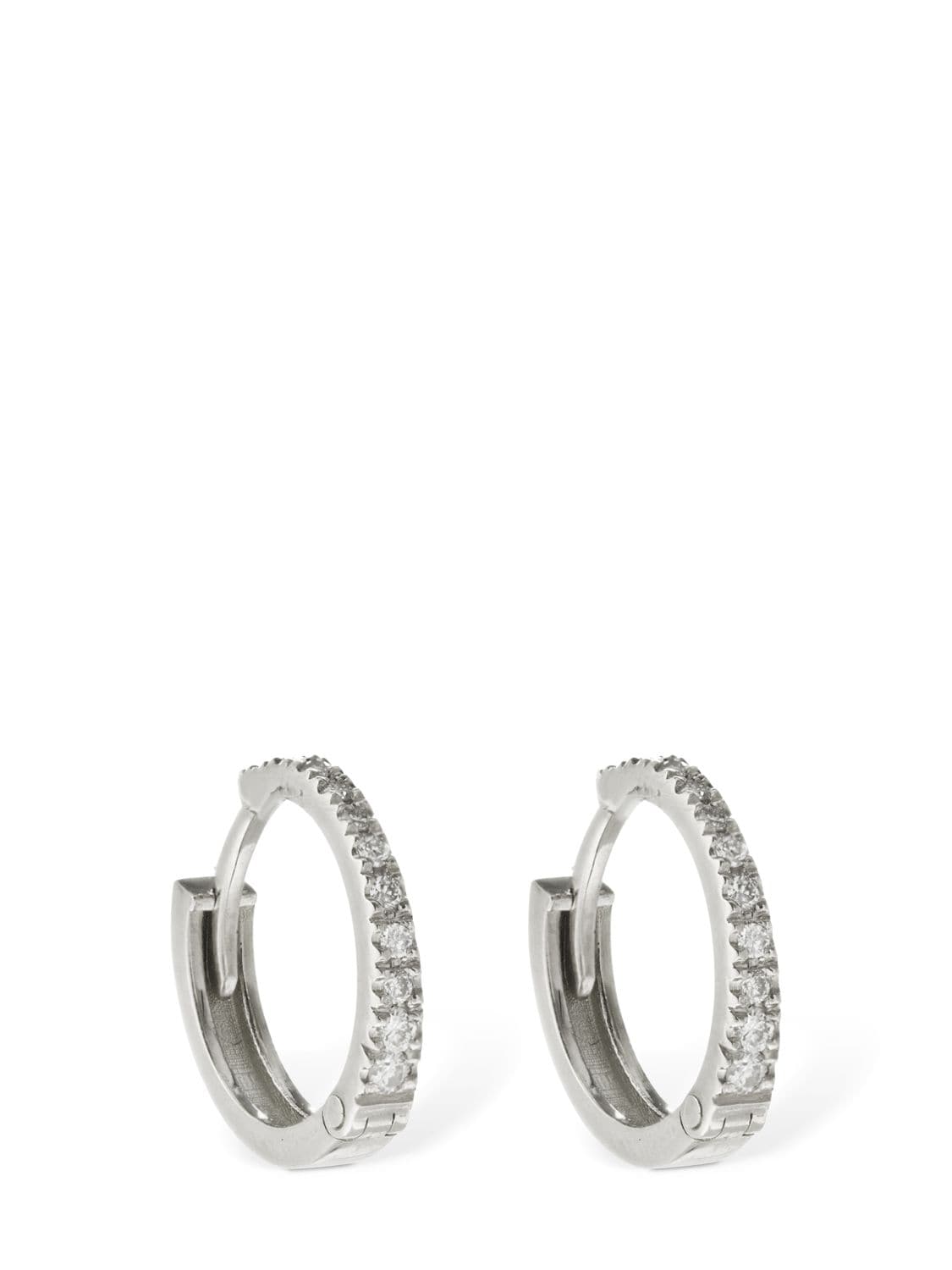 Luisaviaroma Women Accessories Jewelry Earrings Hoop Roma 18kt & Diamond Hoop Mono Earring 