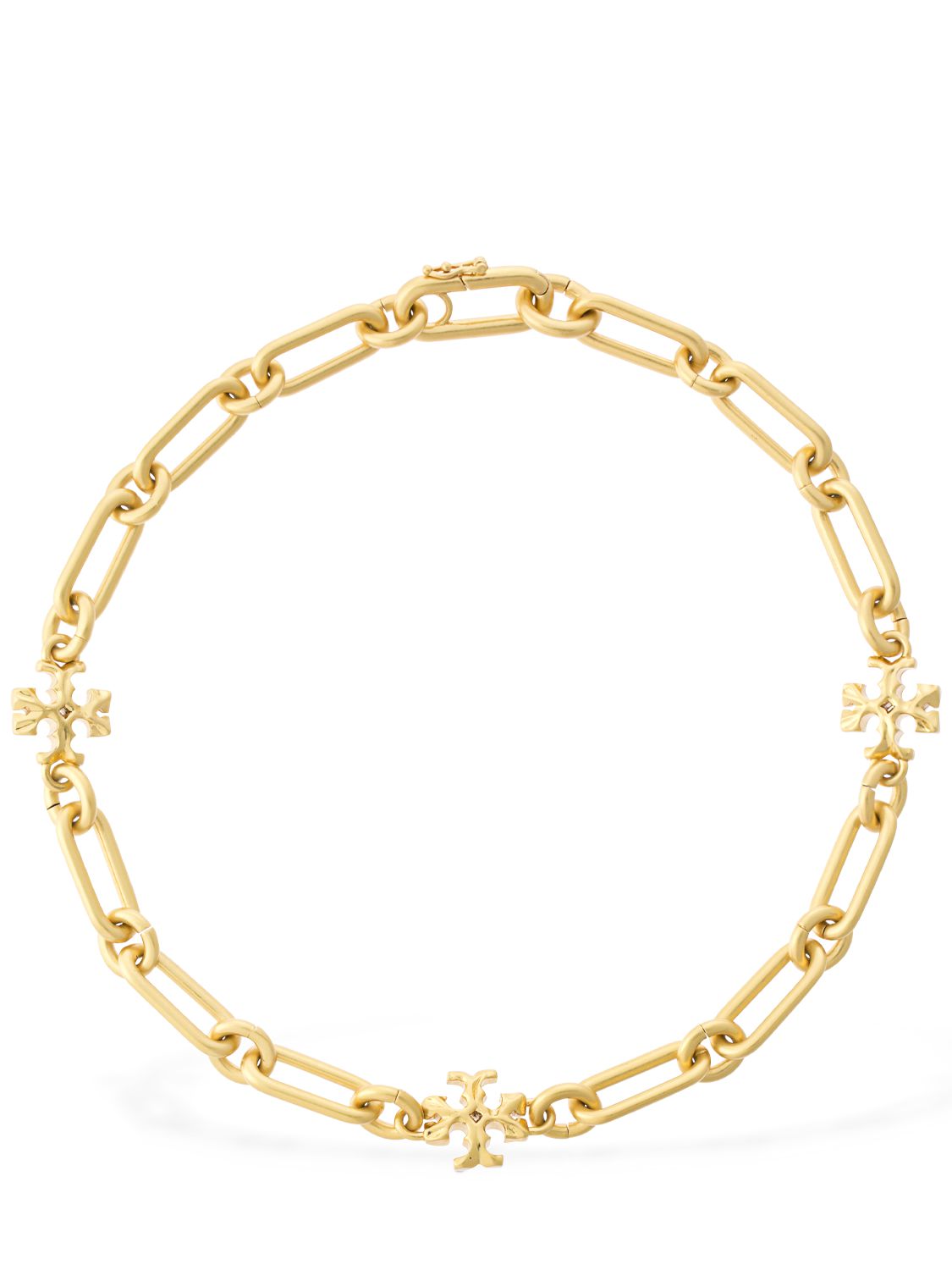 Tory Burch Roxanne Goldplated Cubic Zirconia Short Chain Necklace In Gold