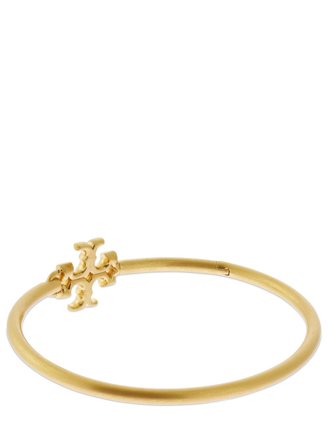 Shop Tory Burch Kira Hinged Cuff Bracelet In Gold