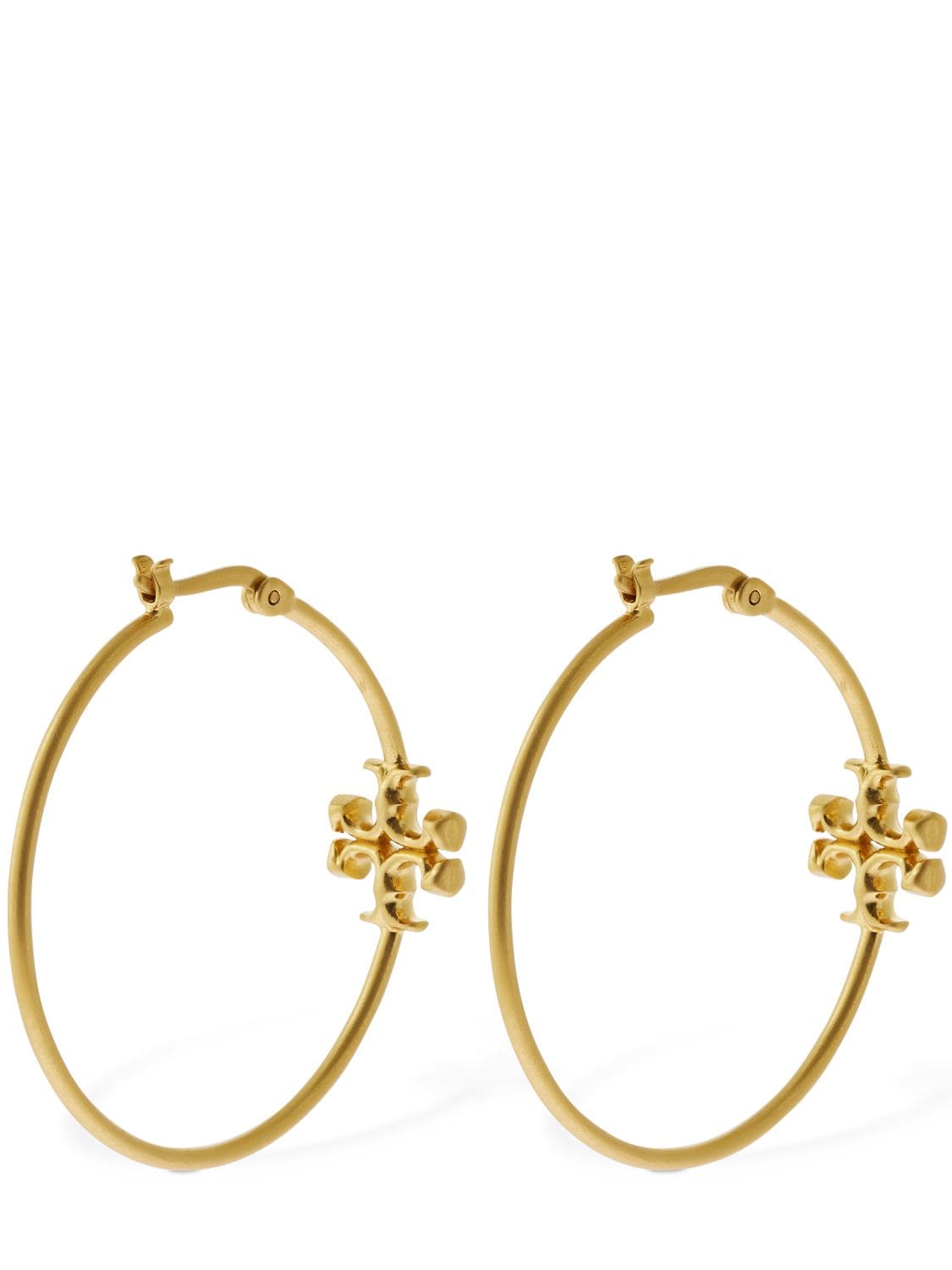 Shop Tory Burch Eleanor Hoop Earrings In Gold