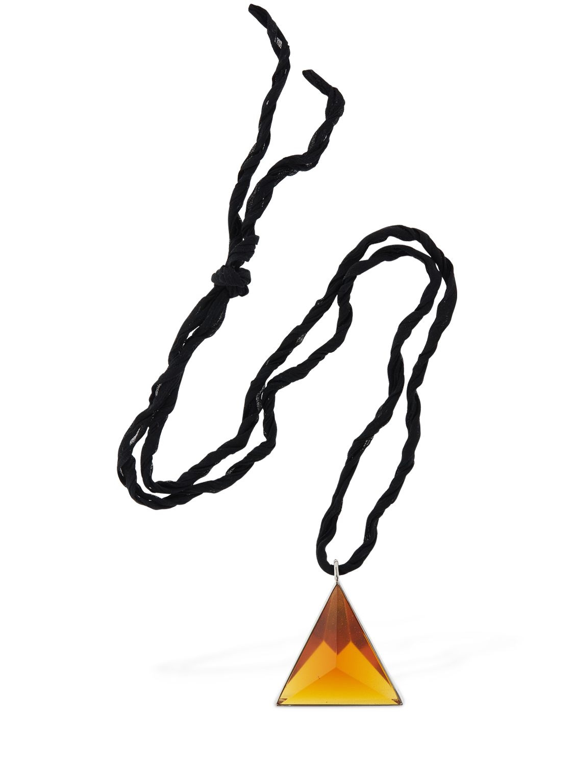 Glass Triangle Charm 2 Long Necklace
