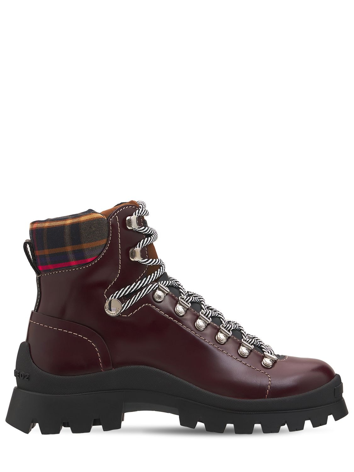 Brushed Leather Tank Hiking Boots