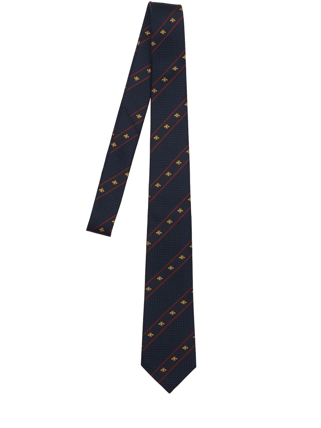 Cravatta In Seta Con Web 7cm
