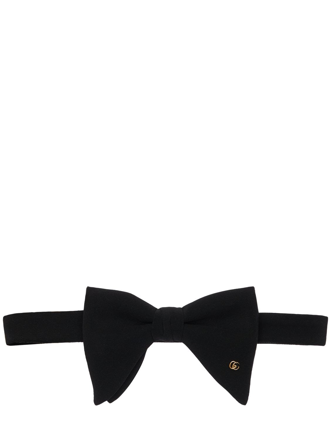 Gucci Silk Bow Tie In Black