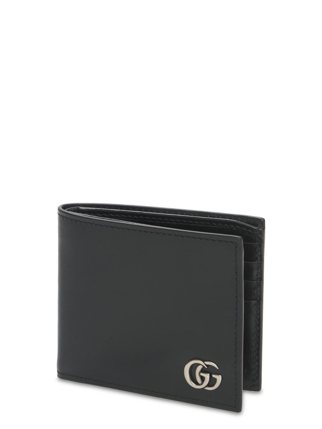 Shop Gucci Gg Marmont Leather Classic Wallet In Black
