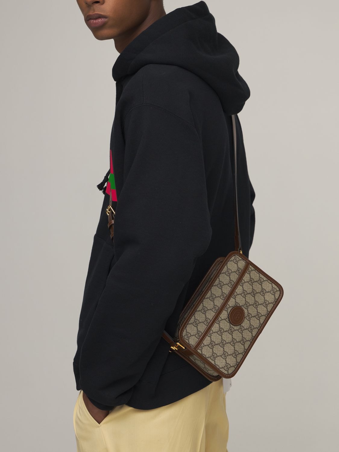 Shop Gucci Mini Gg Supreme Coated Canvas Bag In Beige