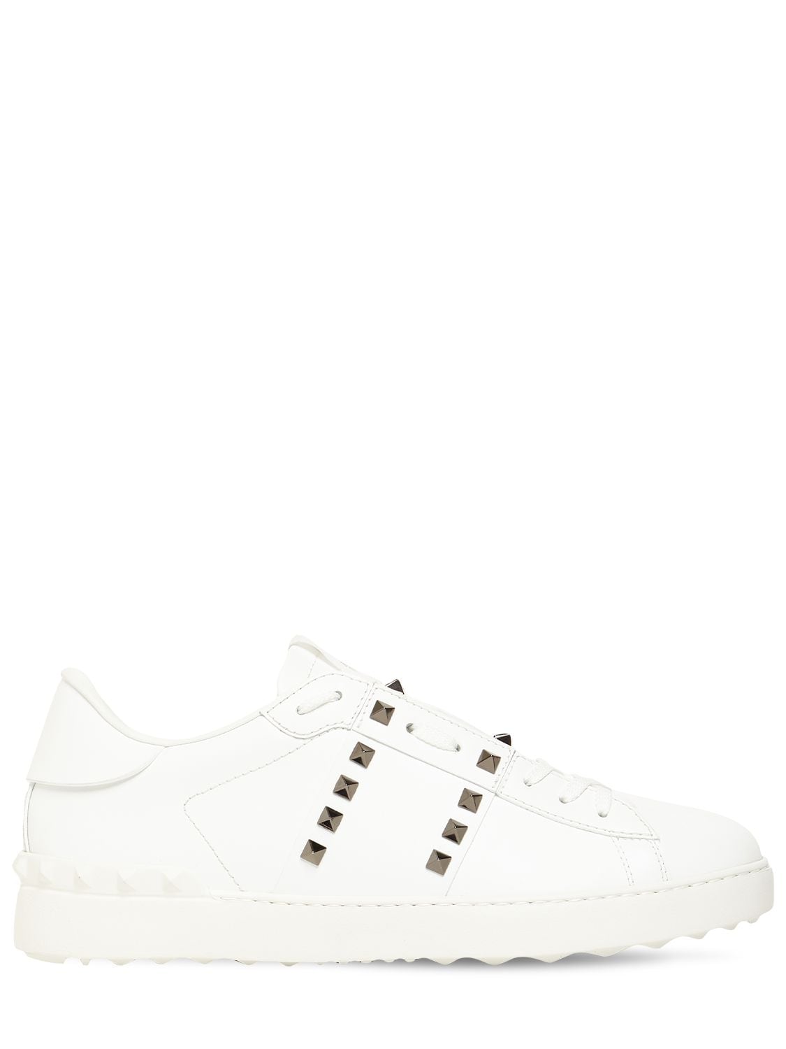 Image of Open Rutenio Studs Leather Sneakers