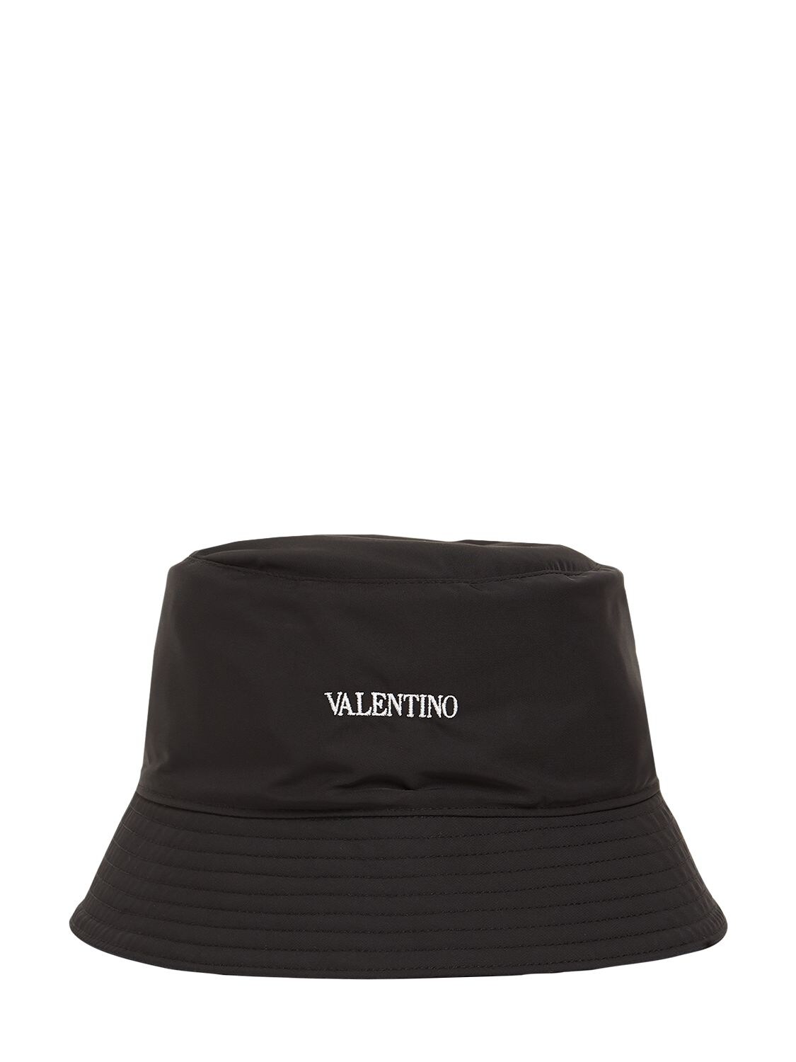 Valentino Garavani Reversible Nylon Bucket Hat In Black,blue