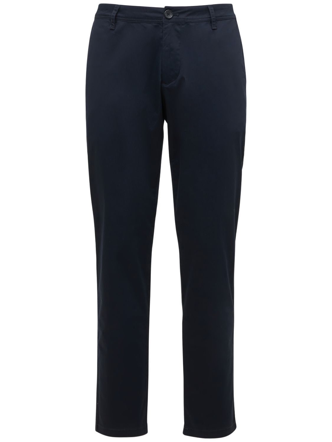 Armani Exchange Stretch Cotton Twill Pants In Navy