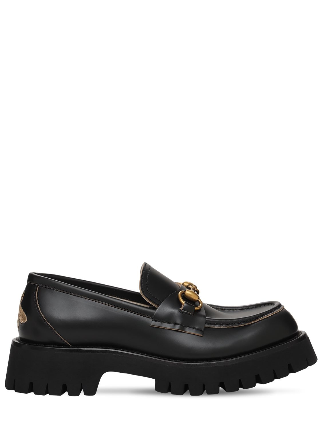 GUCCI 25mm Harald Leather Loafers