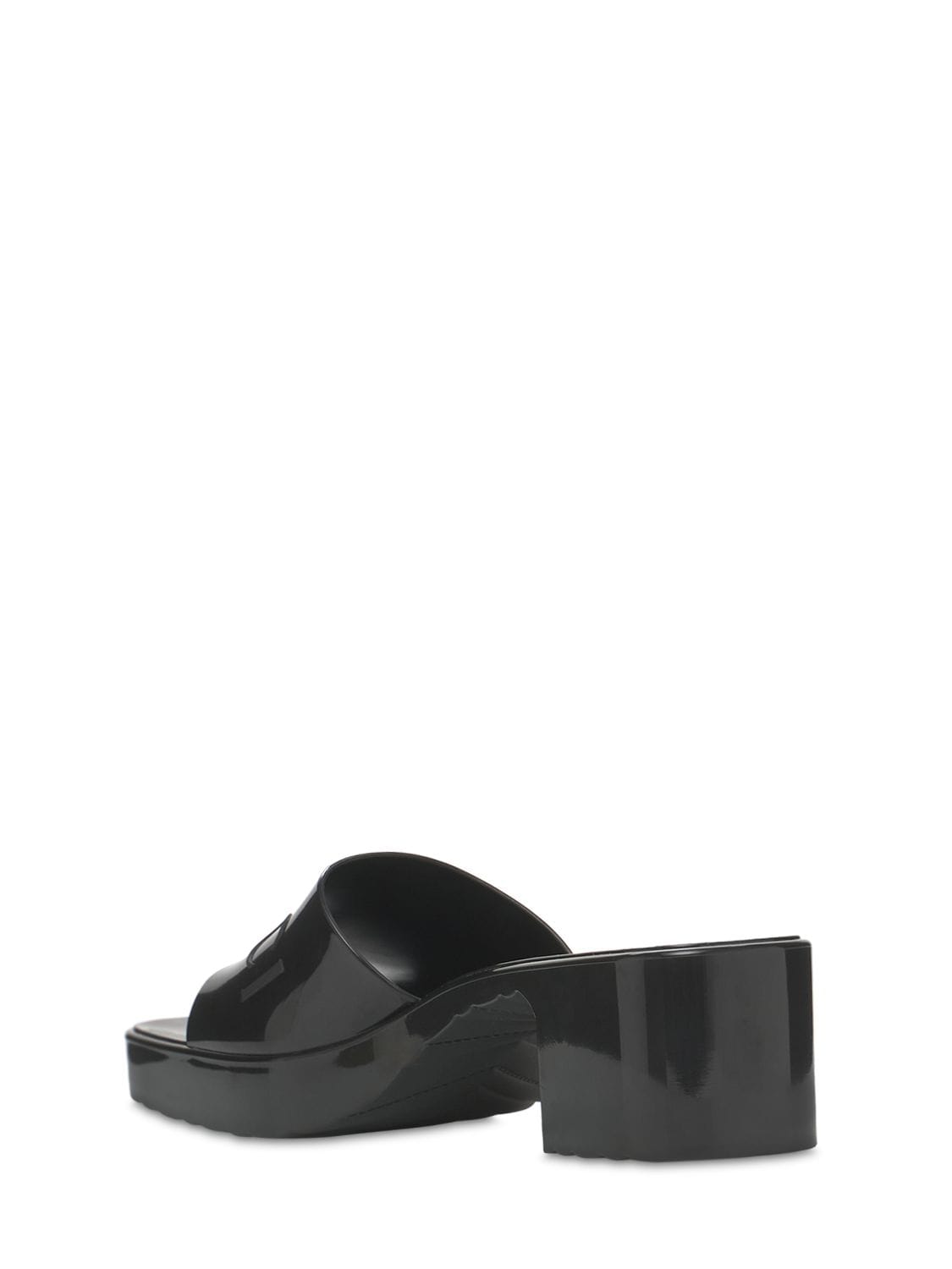 Shop Gucci 60mm Rubber Slide Sandals In Black