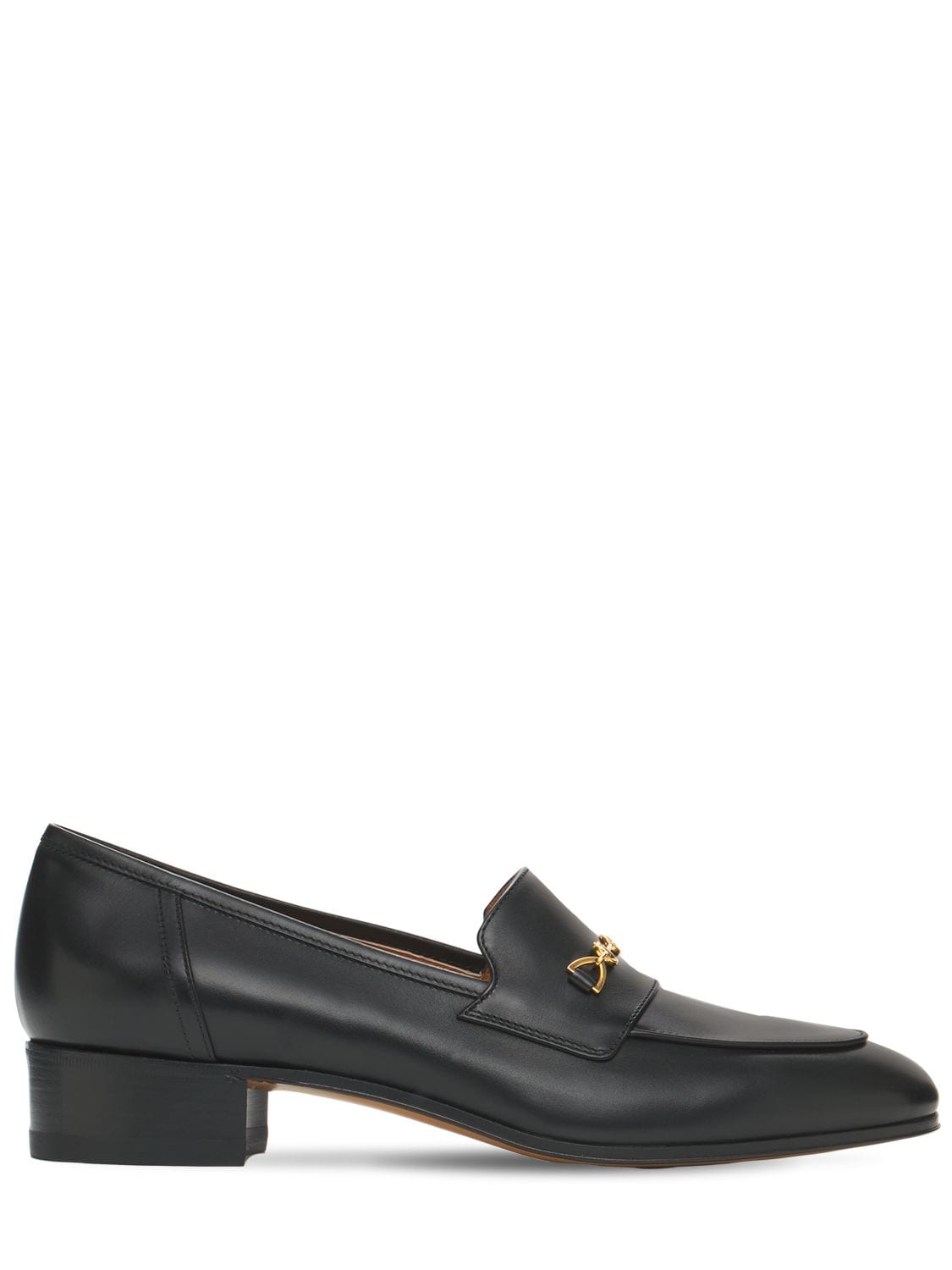 Gucci 30mm Ed Leather Loafers W/ Horsebit In Black