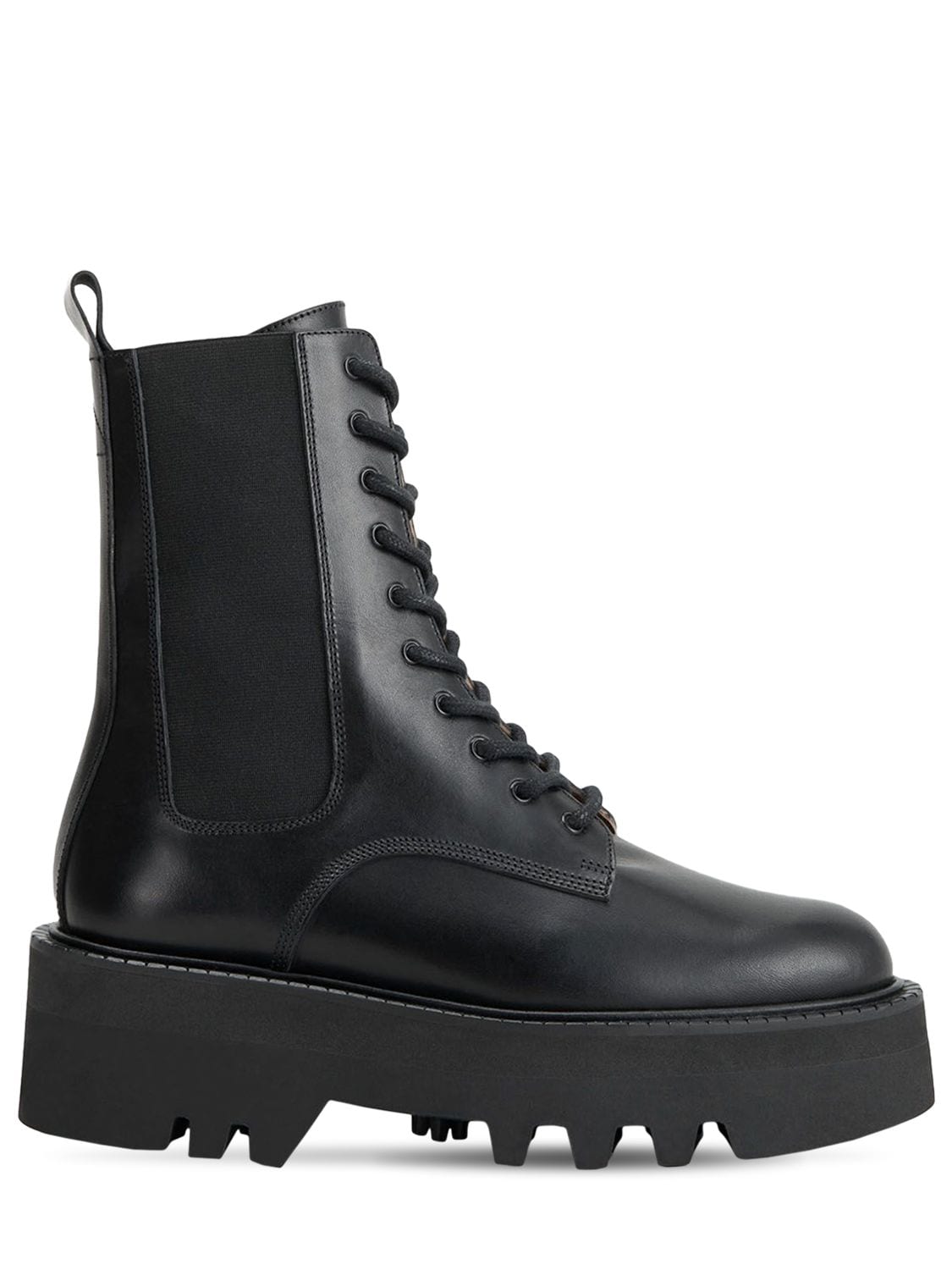 Atp Atelier 55mm Pesaro Leather Combat Boots In Black | ModeSens