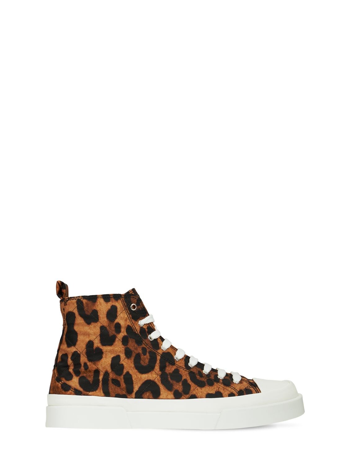 Leopard Print Lace-up High Sneakers