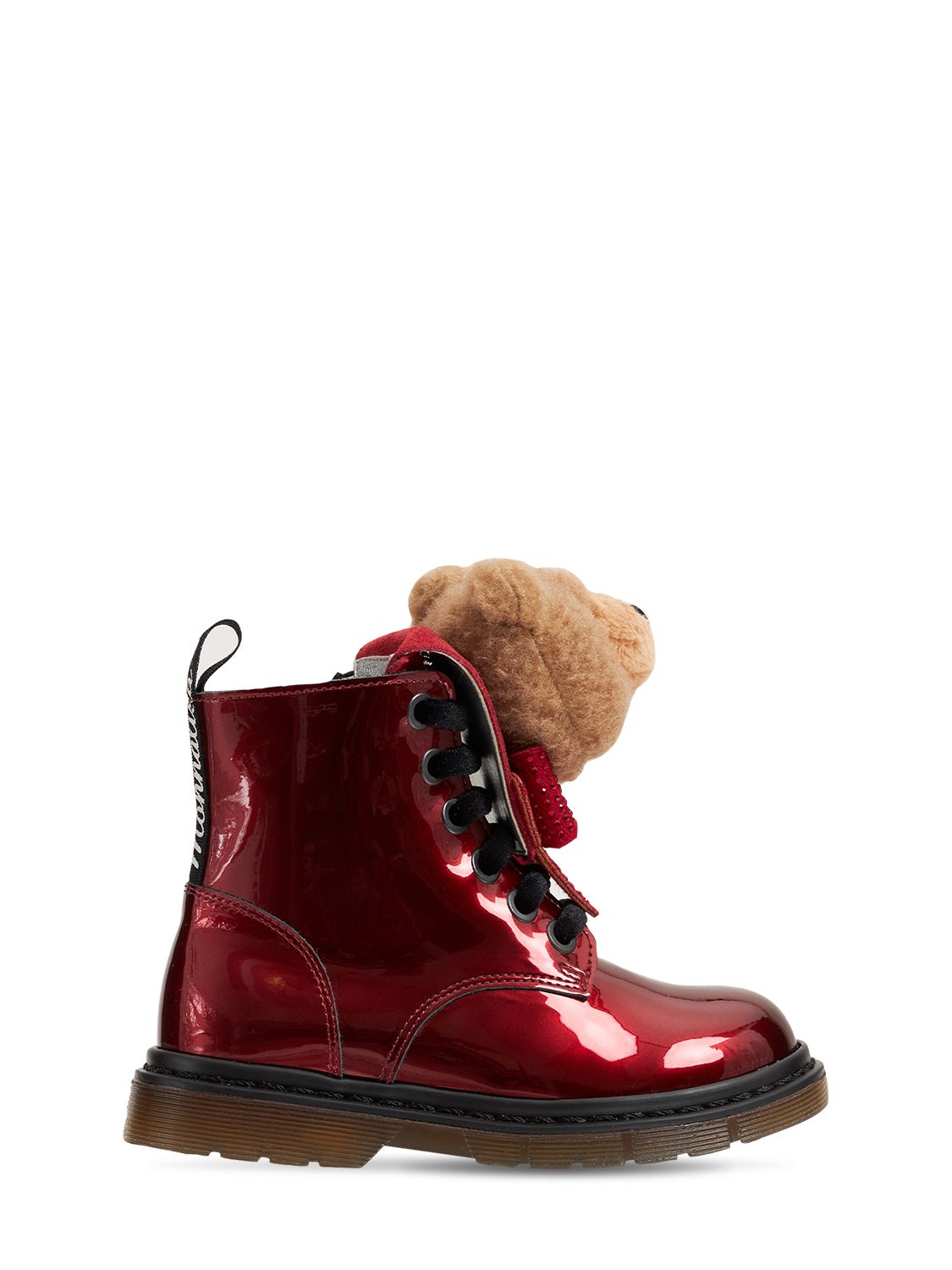 Lacklederstiefel Mit Teddy