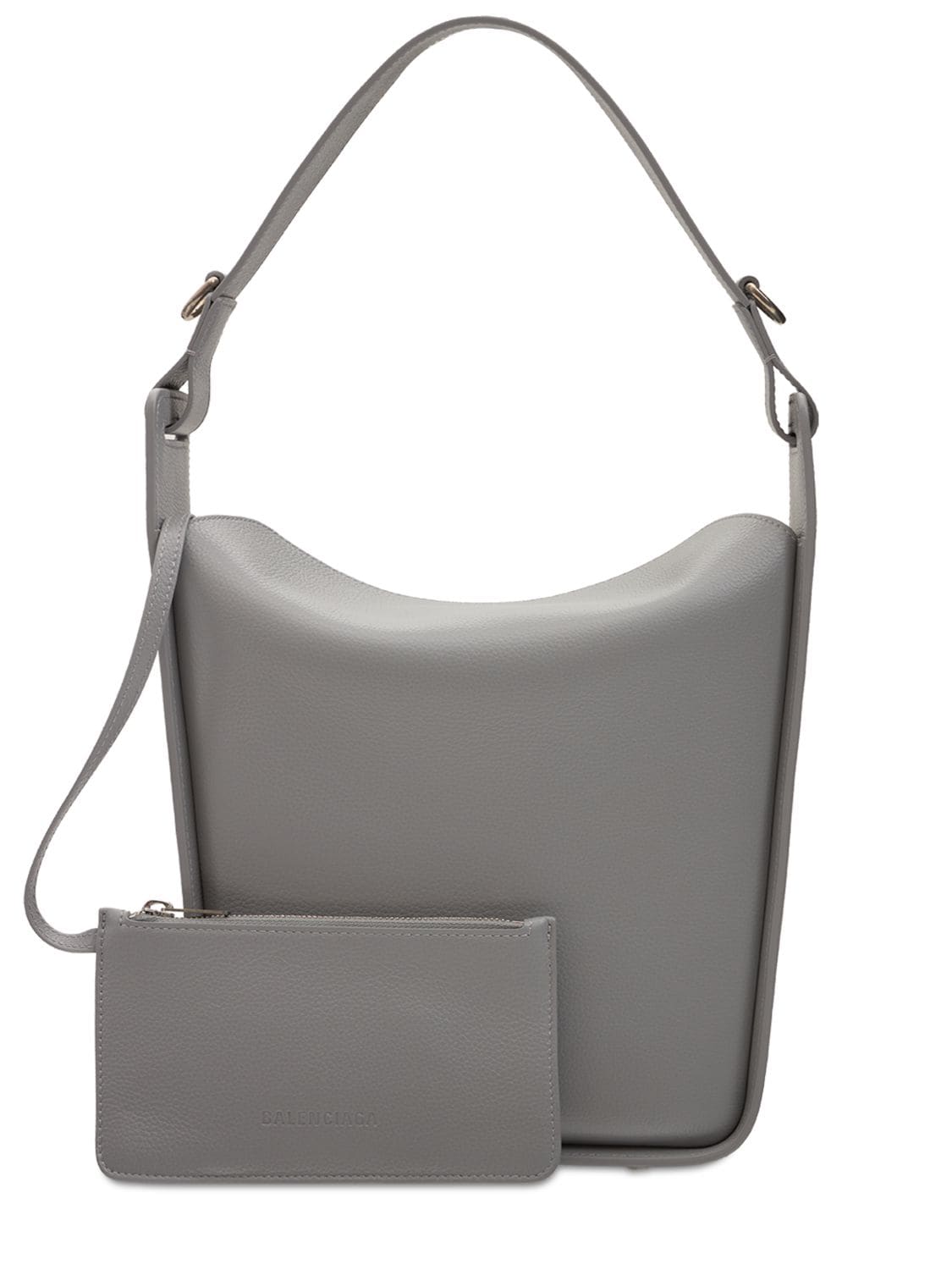 Shop Balenciaga Small Tool 2.0 Leather Tote Bag In Grey