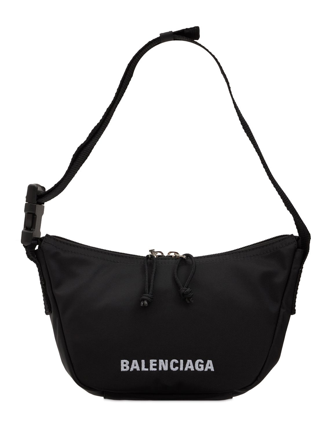 Balenciaga Wheel Sling Waist Bag In Black Polyamide | ModeSens