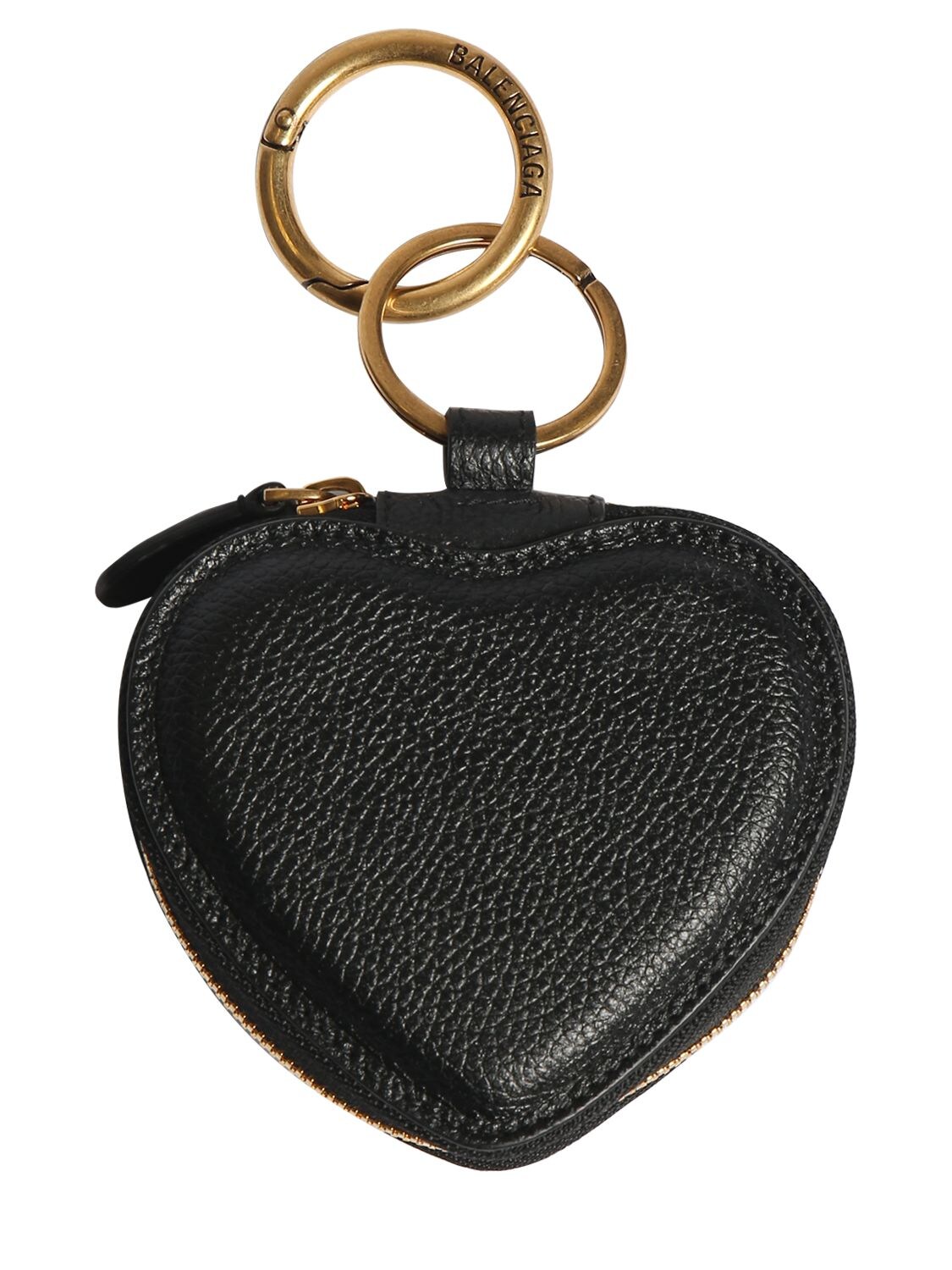 Balenciaga Black Cash Heart Mirror Keychain Balenciaga