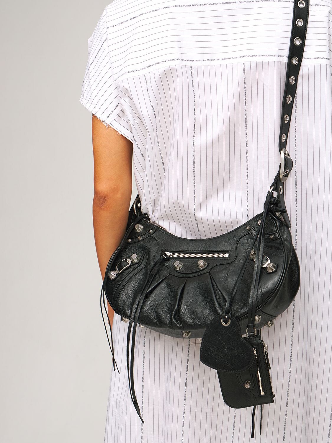 Shop Balenciaga Small Le Cagole Shoulder Bag In Black