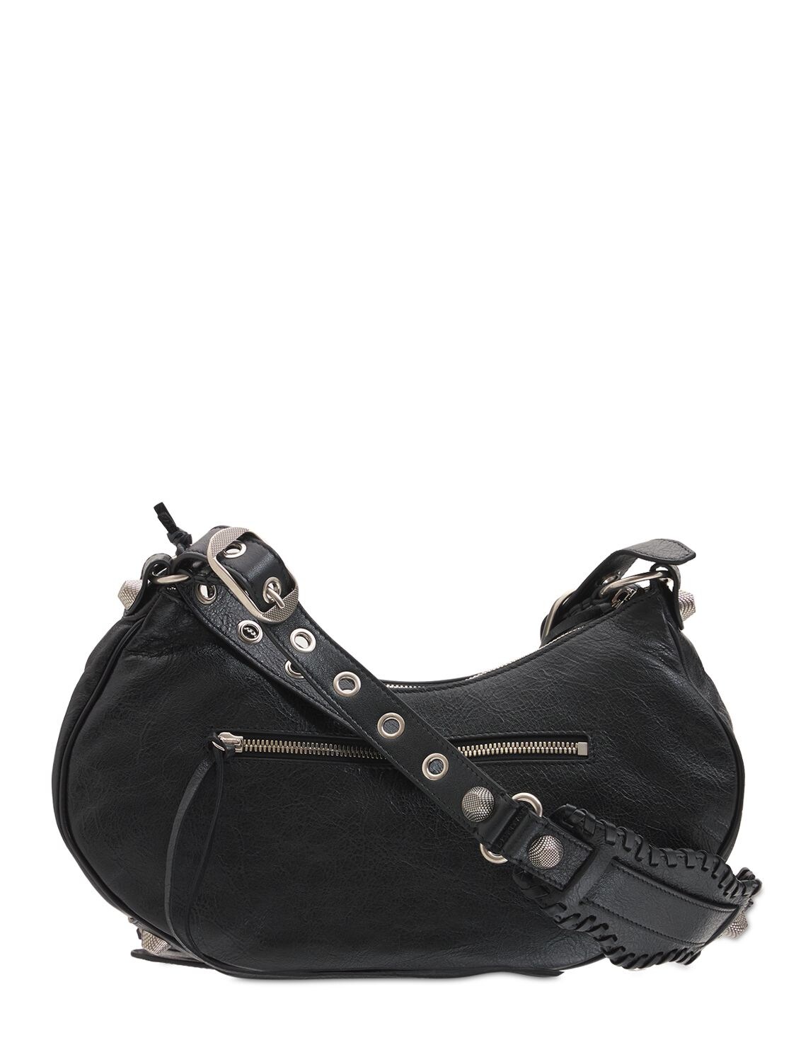 Shop Balenciaga Small Le Cagole Shoulder Bag In Black