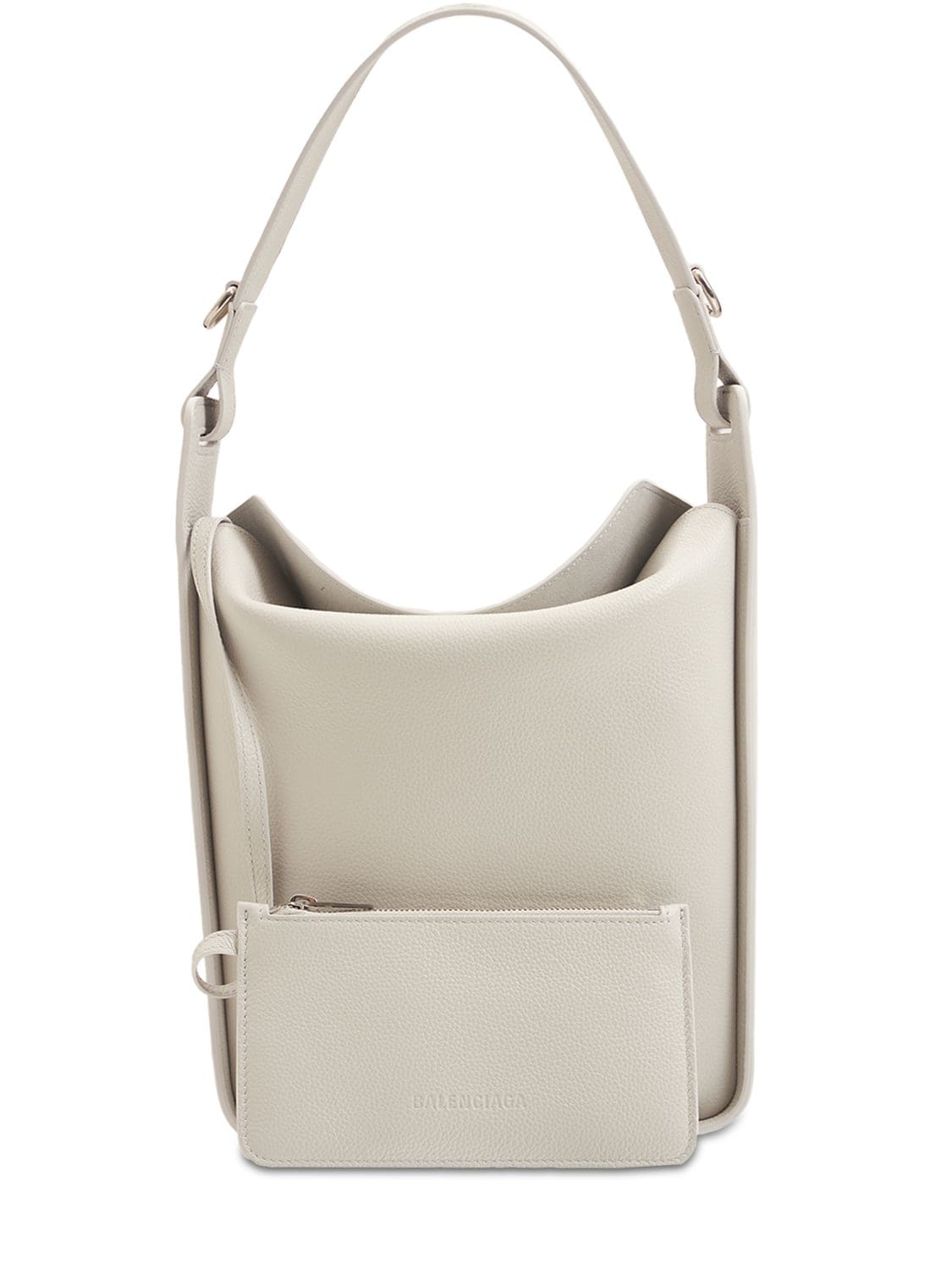 Small Tool 2.0 Leather Tote Bag In Chalky White