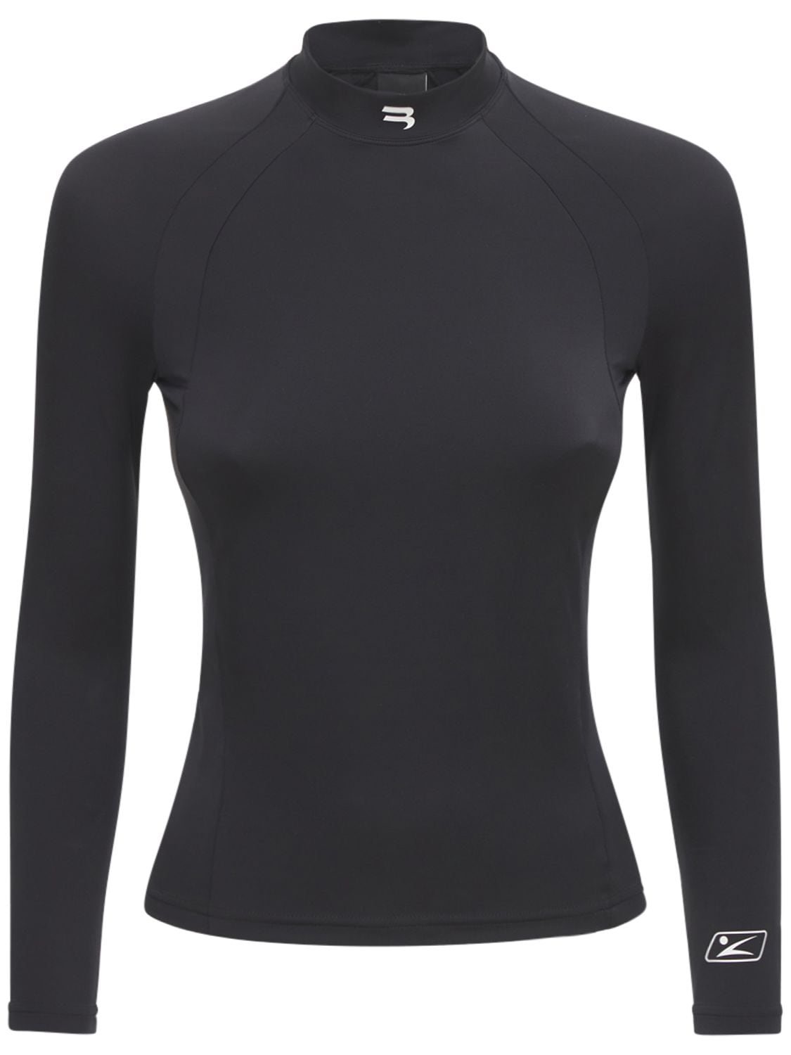 Logo Fitted Stretch Jersey Top – WOMEN > CLOTHING > TOPS