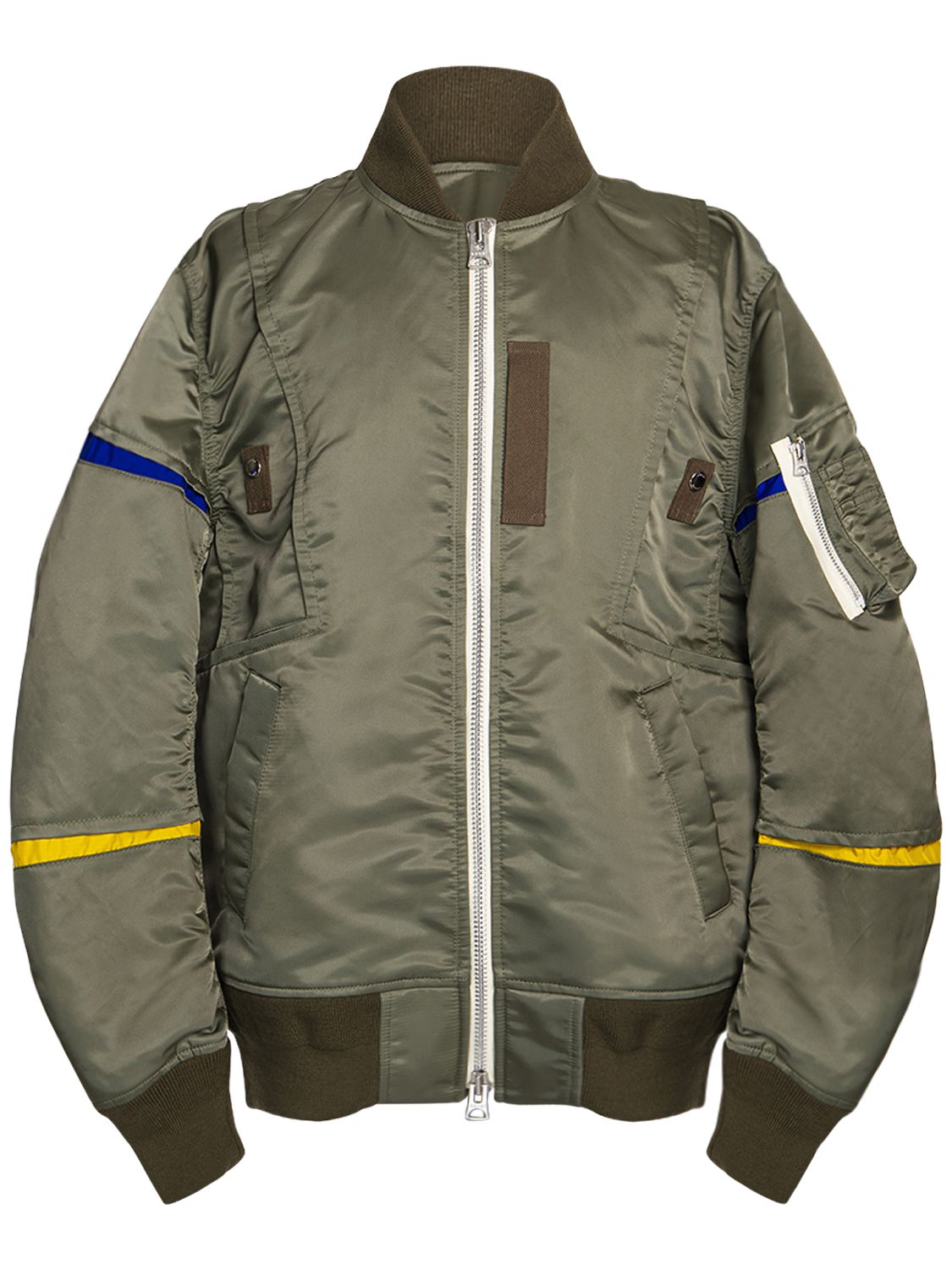 reversible twill bomber jacket