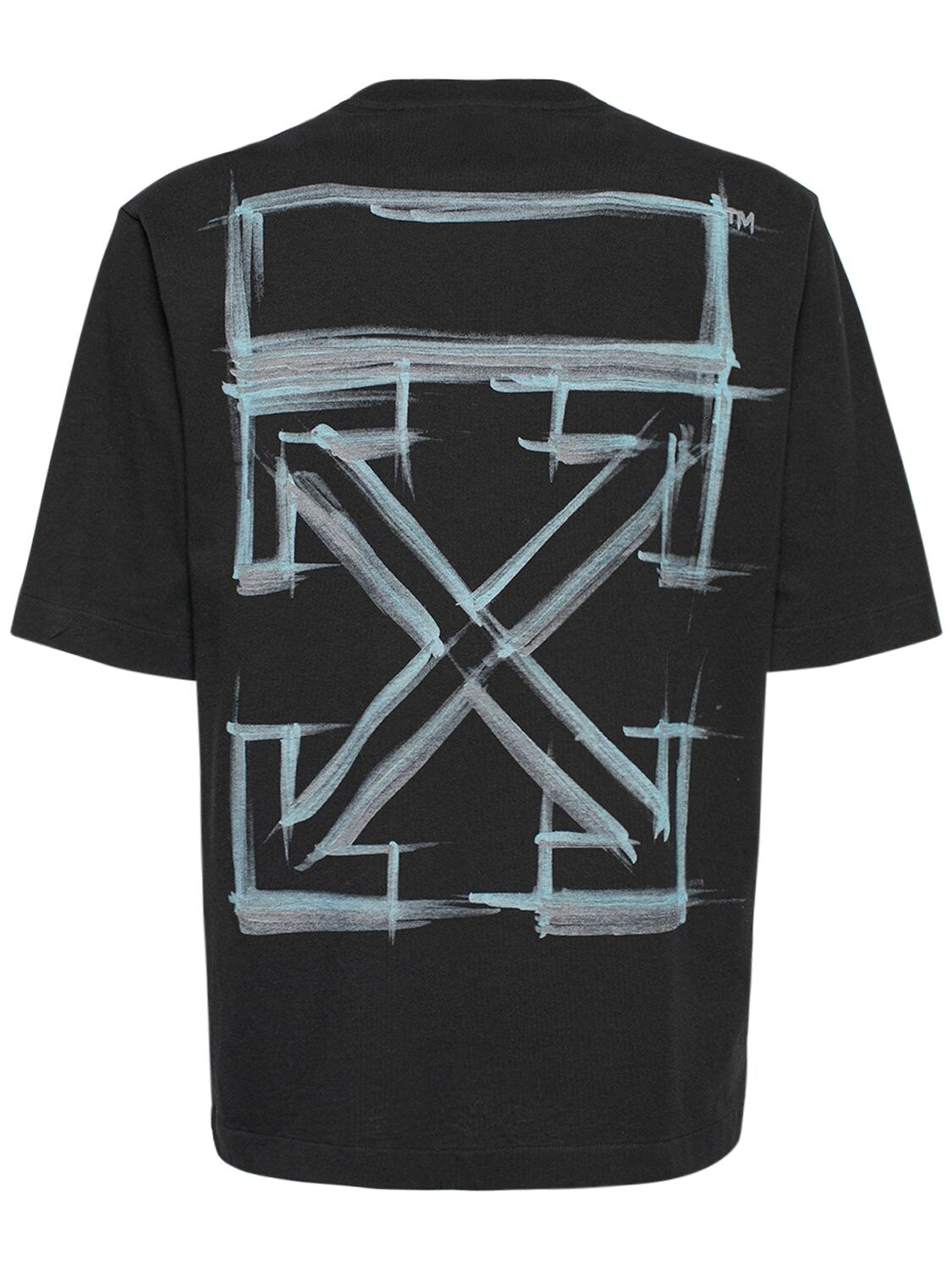 Off-white Arrow Marker Skate Cotton T-shirt In Black,multi | ModeSens