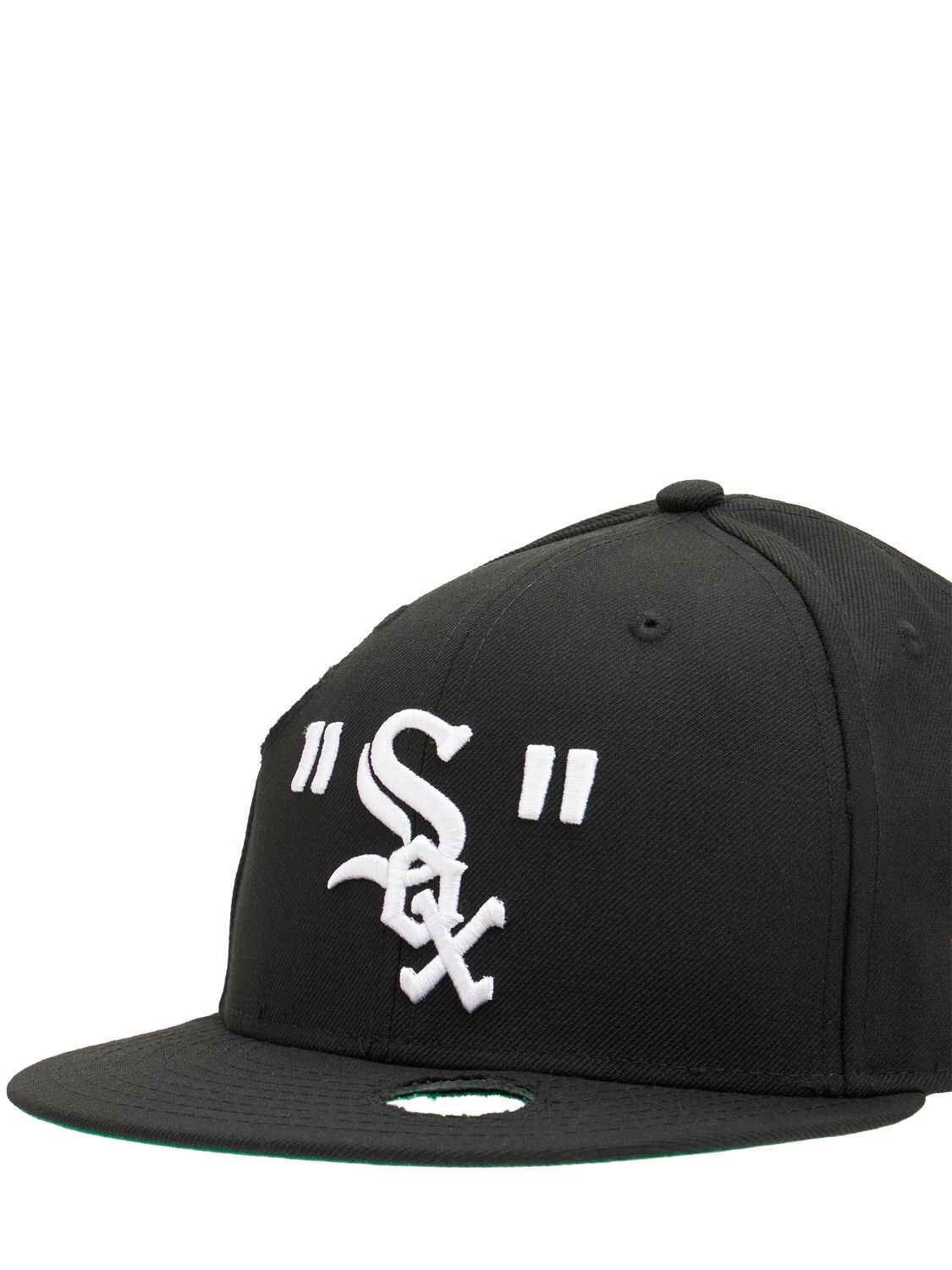 Shop Off-white Mlb Chicago White Sox Wool Baseball Cap In Чёрный,белый