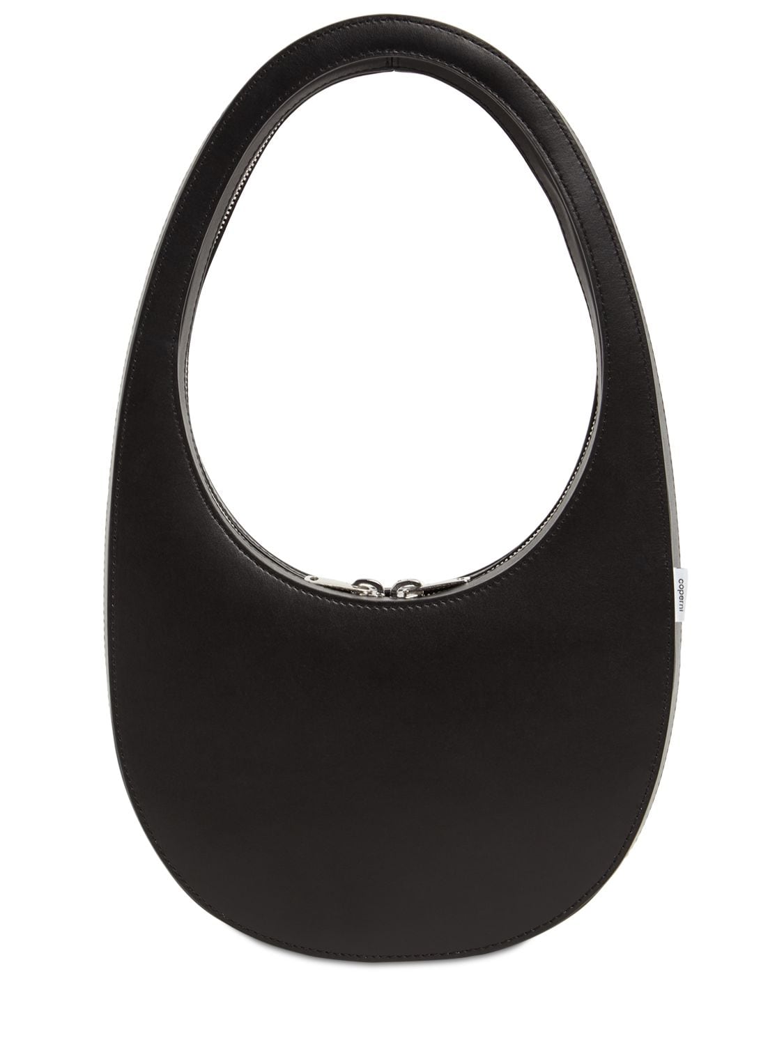 Shop Coperni Swipe Leather Shoulder Bag In Black