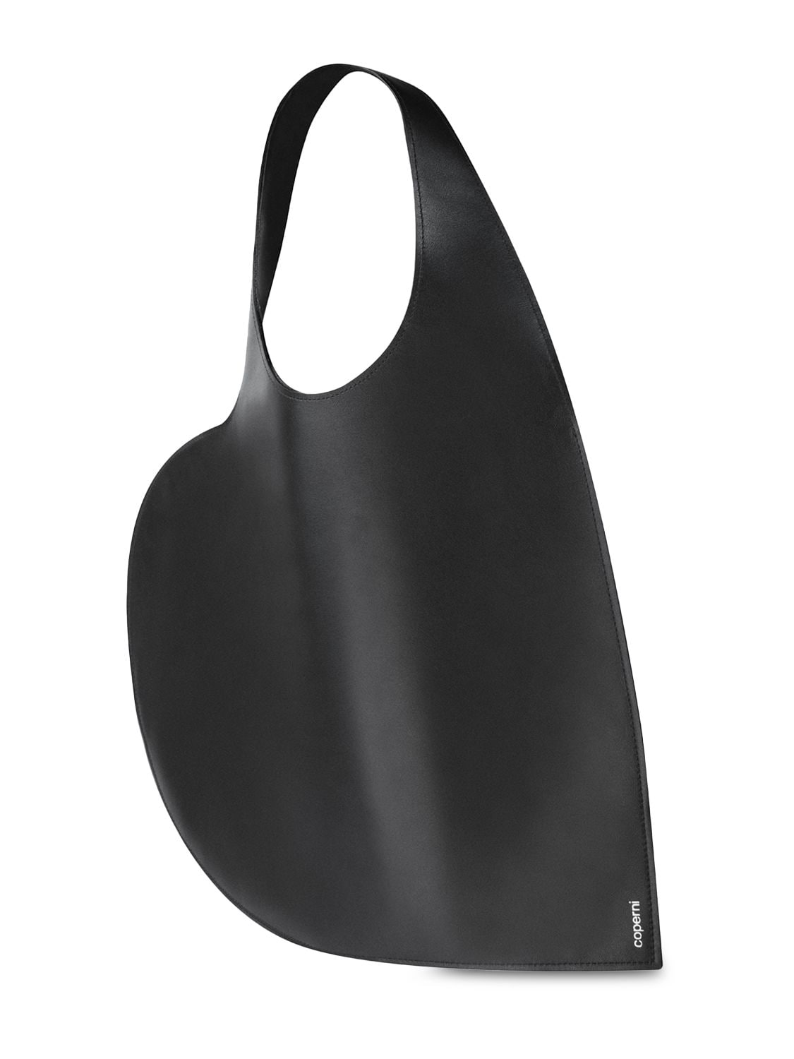 Shop Coperni Heart Leather Shoulder Bag In Black