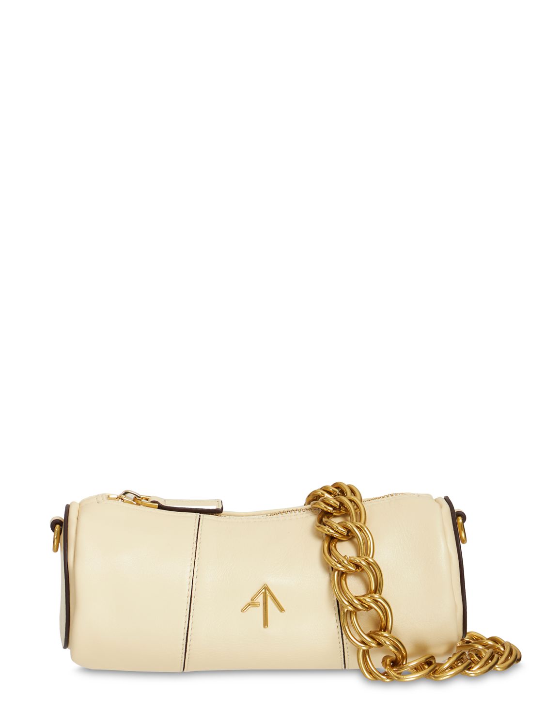 Mini Schultertasche Aus Leder In Zylinderform